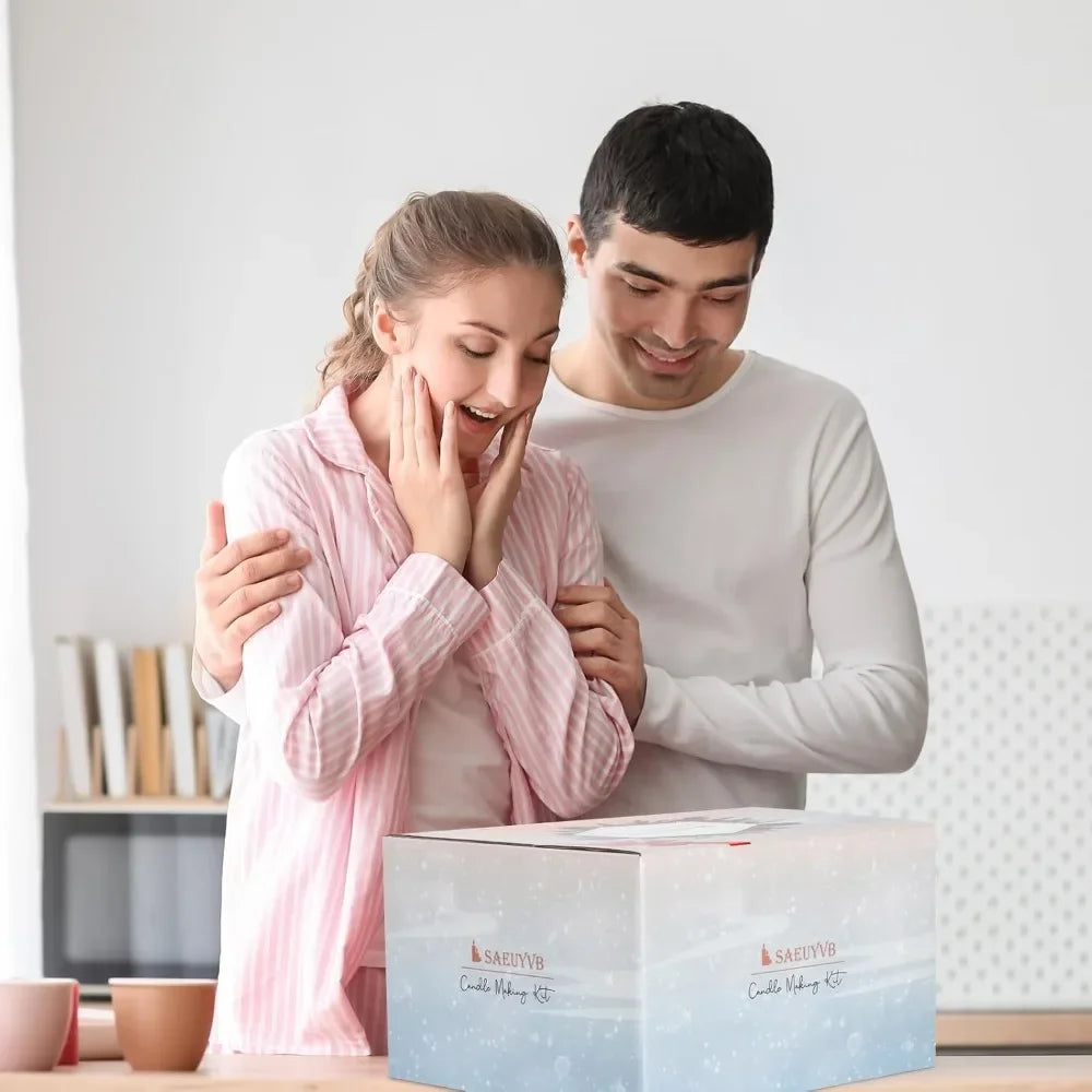 HOME.Candle Making Kit with Wax Melter, Candle Making Kit - DIY Starter Soy Candle Making Kit