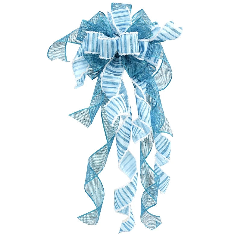 Glittering Sequin Bow Tie Christmas Tree Topper Decoration