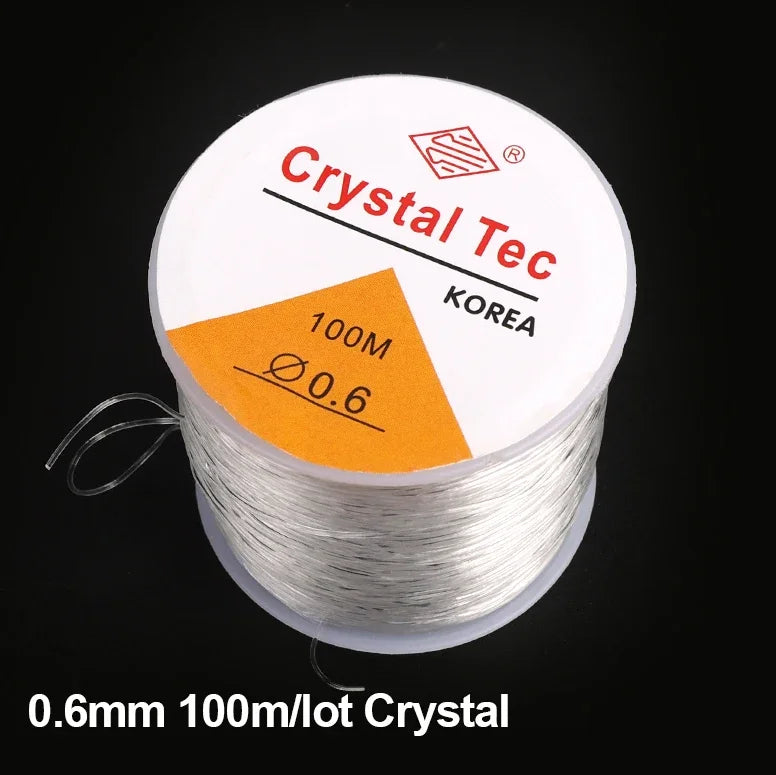 100m Strong Elastic Crystal Beading Thread Cord Jewelry Making Necklace Bracelet String Stretchable Thickness 0.5-1mm