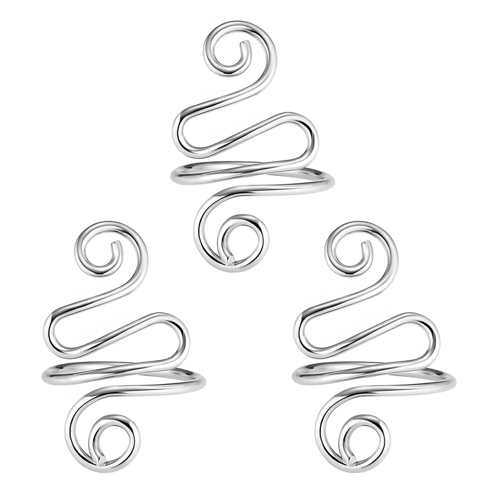 3pcs Adjustable Knitting Crochet Loop Ring Yarn Guide Finger Holder Thimble Crocheters
