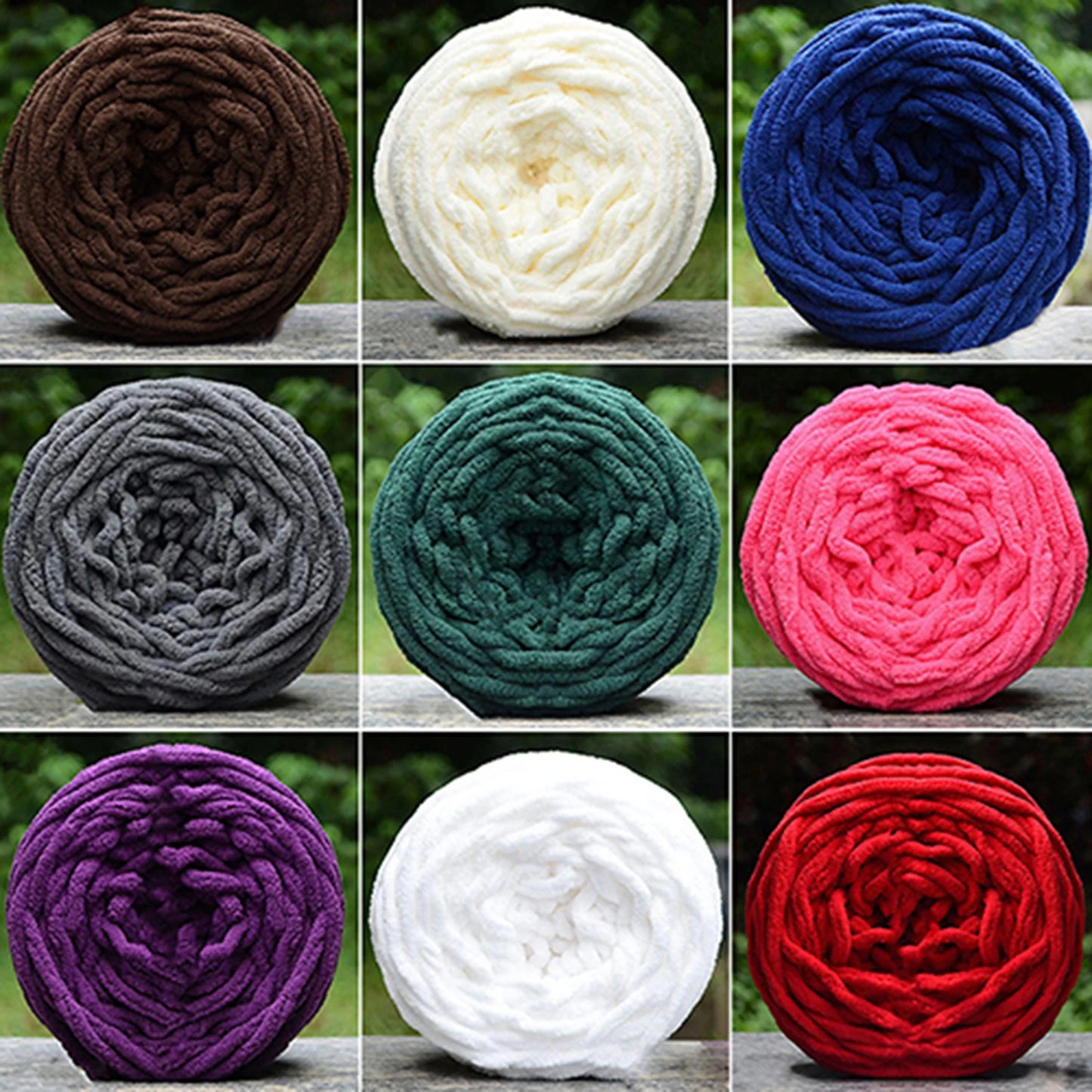 40m Knitting Yarn Soft DIY Crochet Solid Color Chunky Yarn