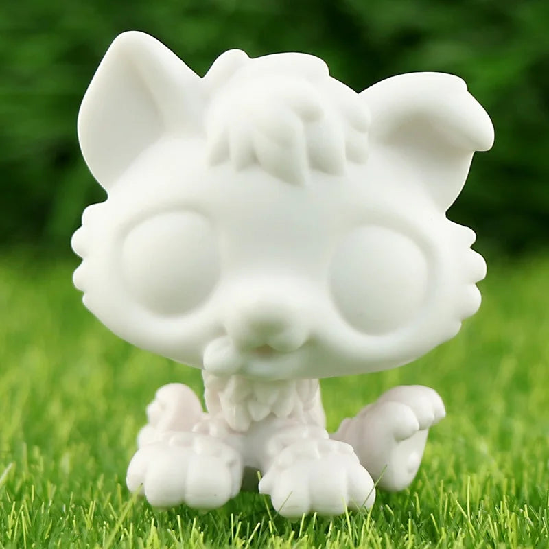 White Base Pet, Lovely Shorthair Cat Collie Husky Action Figure