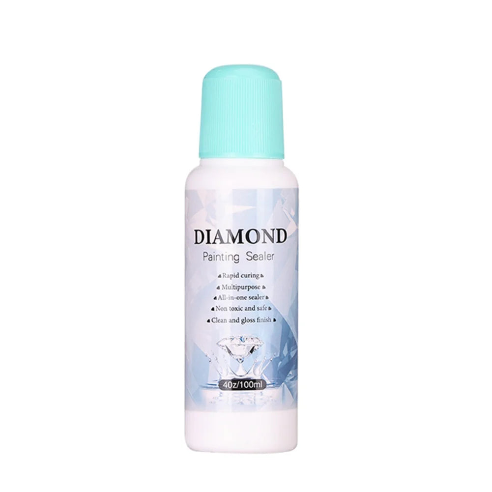 1-5Pcs 100ml Diamond Painting Sealer Conserver Permanent Hold Shine Effect 5D Brightener Glue