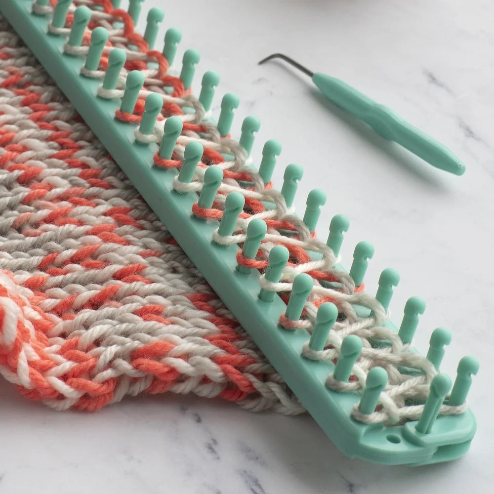 Boye Long Loom Set 6 Pieces Rectangular Plastic Looms Hook Yarn Needle Crafting Easy Instructions