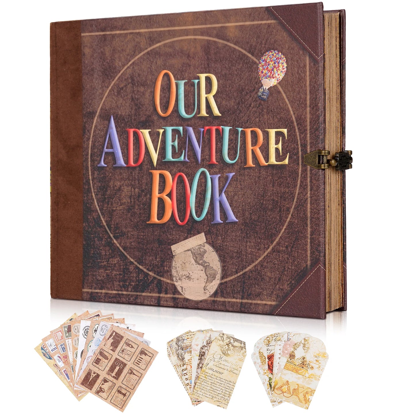 Our Adventure Book 146 Page DIY Handmade Photo Album Scrapbook Retro Kraft Album