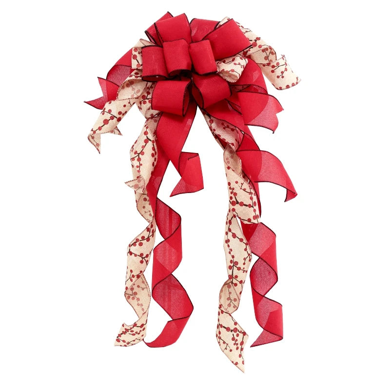 Glittering Sequin Bow Tie Christmas Tree Topper Decoration