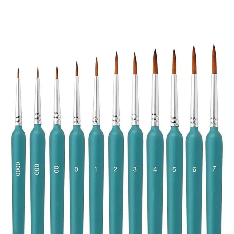 Paint Brushes For Fine Detailing Multifunctional Artist Paint Brushes 11x Portable Drawing