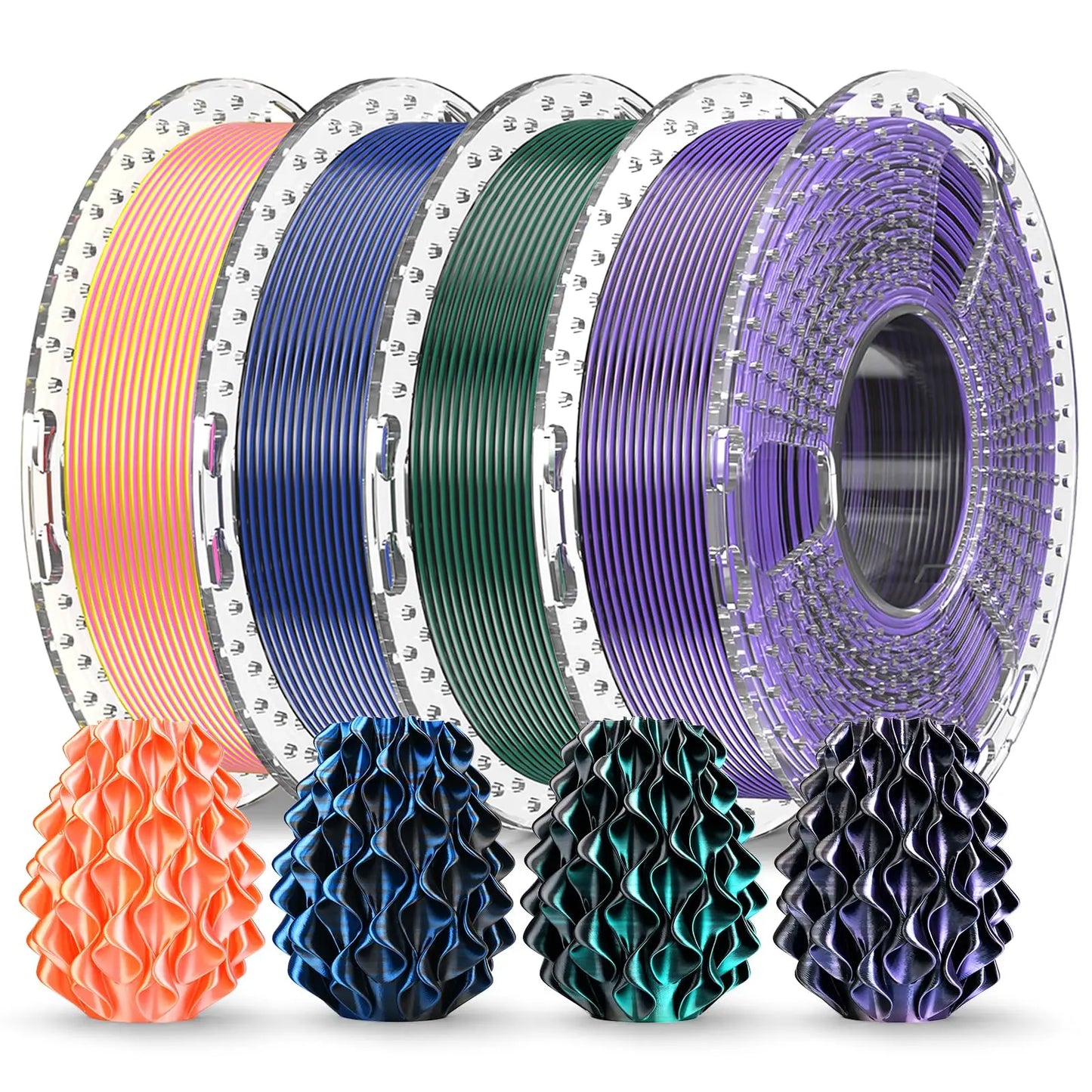 SUNLU Fliament Silk PLA+/PLA/PETG/WOOD/Rainbow Filament 250g 500g/spool 1.75mm mix color