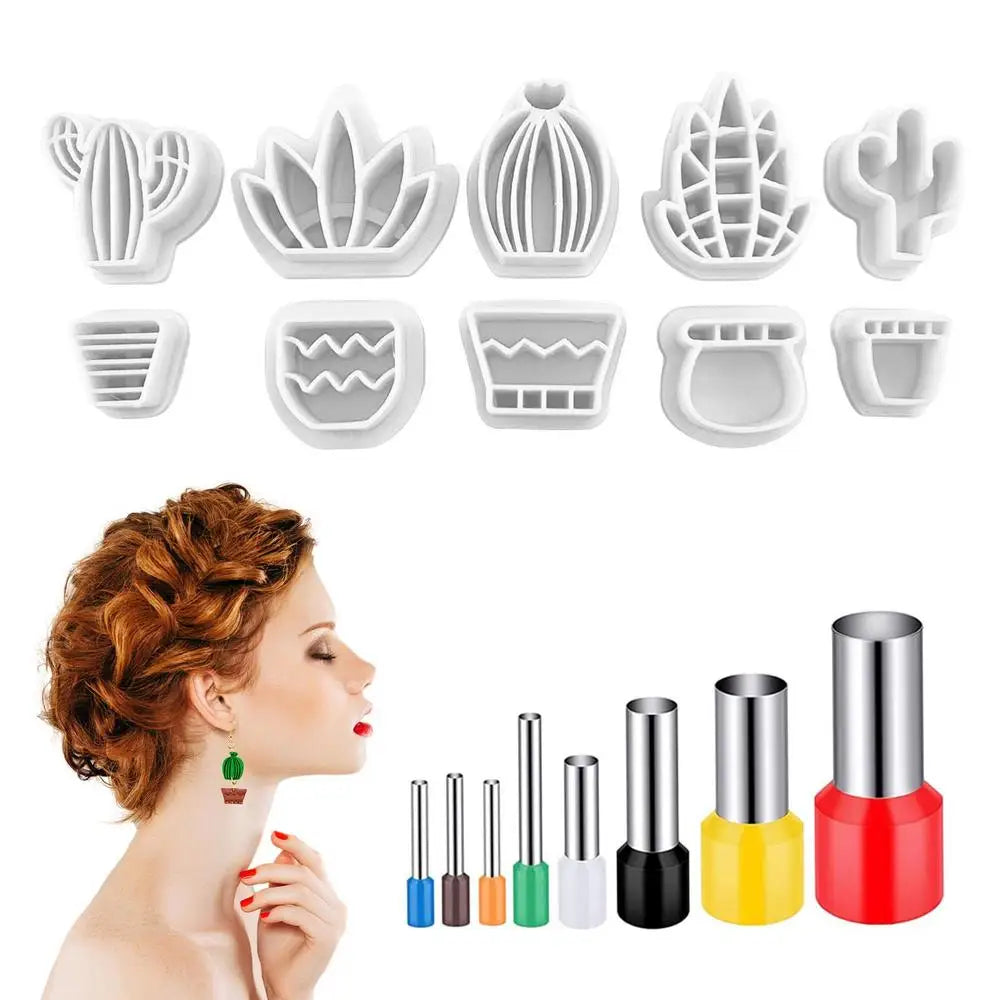 Earring Clay Sculpting Mould 18 Pieces Clay Cutting Tools Compact Jewelry Making Supplies For Beginners
