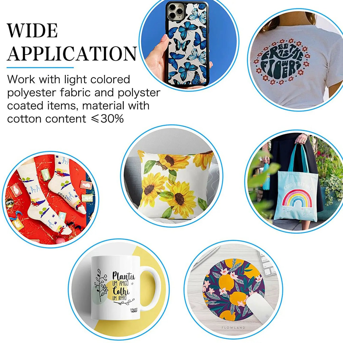 HTVRONT 150 Sheets 8.5 x 11 Inch Sublimation Paper 120g Heat Transfer Paper for Inkjet Printer T-shirt