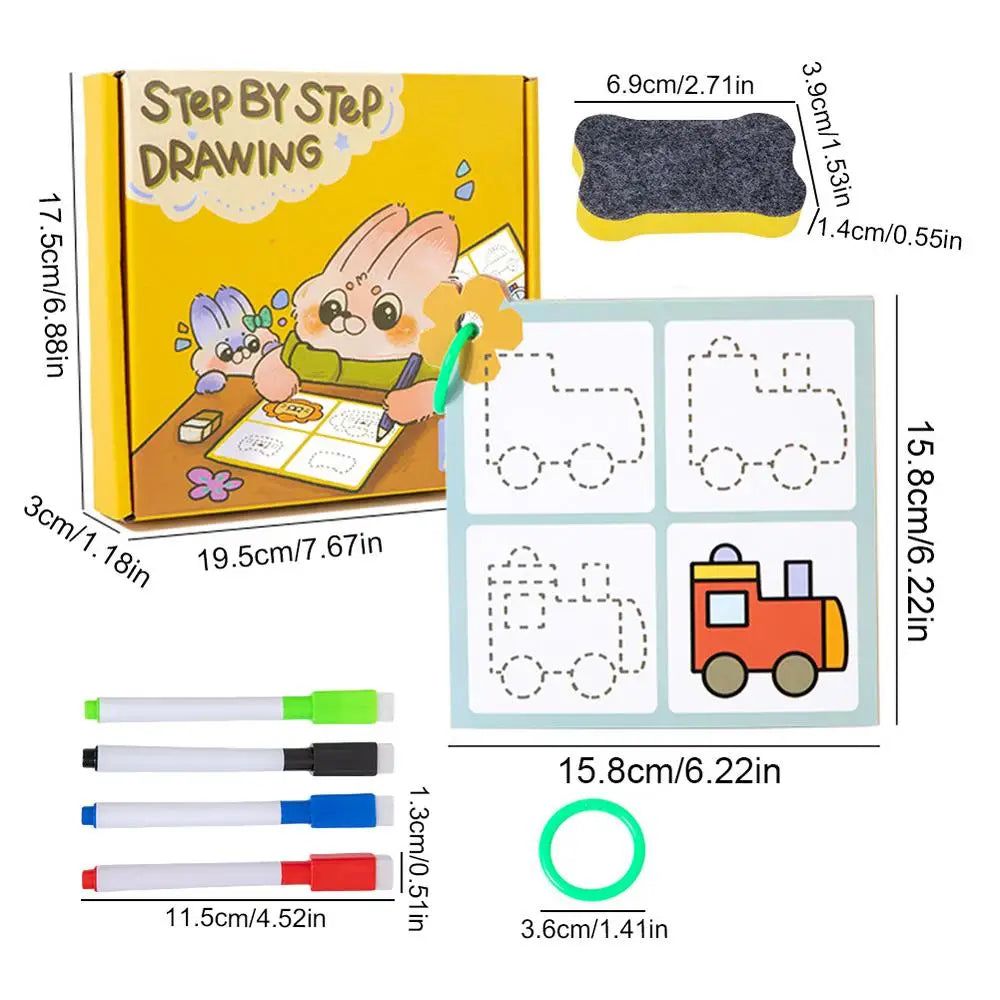 Dry Erase Pen Control Book Pen Tracing Workbook Kids Ages 3