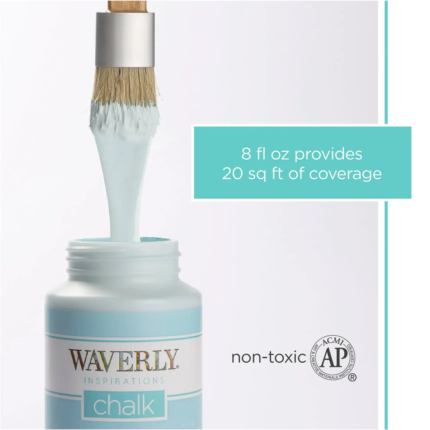(2 pack) Waverly Inspirations Chalk Paint, Ultra Matte, Hazelnut, 8 fl oz