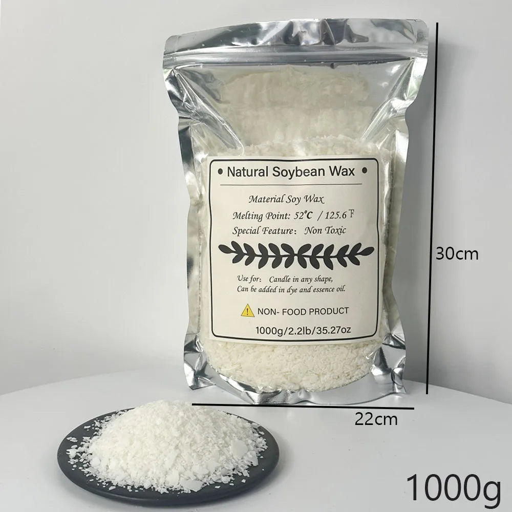 500g/1kg Pure Soy Wax Material Pre-Soy Wax-Core Pigments Aromatherapy Pure Paraffin Wax