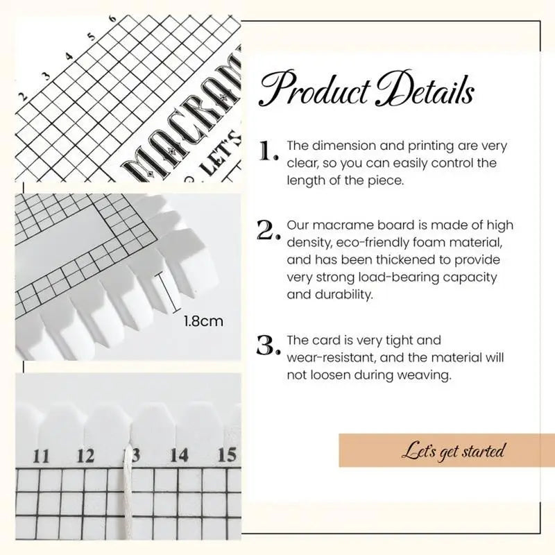 Macrame Handmade Braiding Board With T Pins Macrame Supplies Project Board