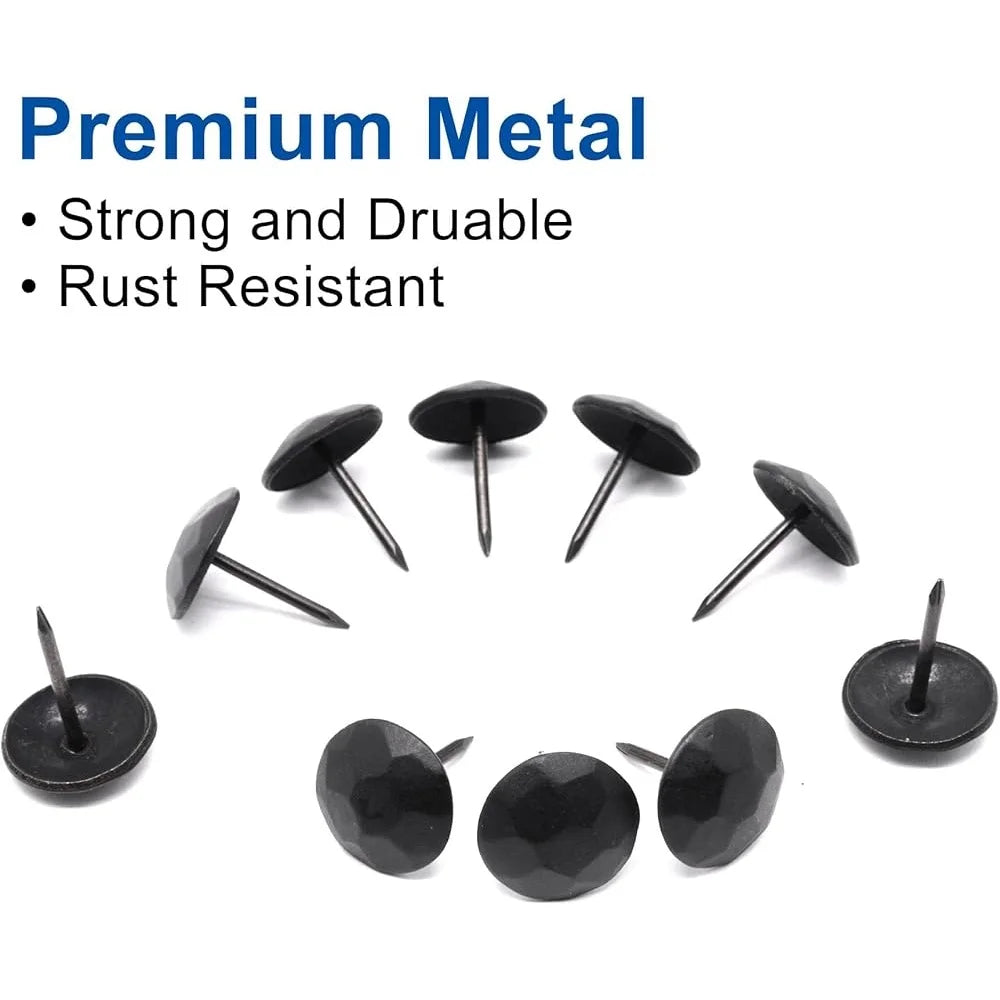 100pcs Upholstery Tacks Decorative Metal Nails Thumb Tacks Craft Furniture Pins