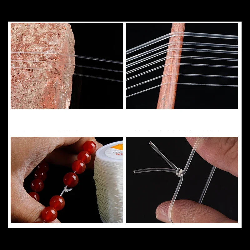 100m Strong Elastic Crystal Beading Thread Cord Jewelry Making Necklace Bracelet String Stretchable Thickness 0.5-1mm