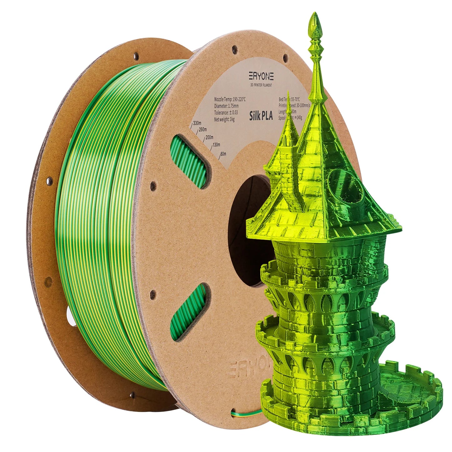 ERYONE Dual Color Series Silk PLA And Matte PLA 1KG 1.75mm Diameter High Quality Filament For FDM 3D Printing