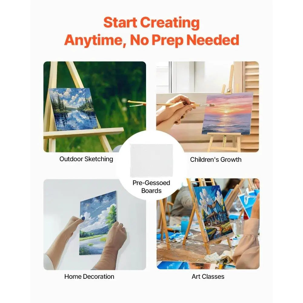 24 Pieces Blank Canvas Boards 8x10 Inch for painting Set