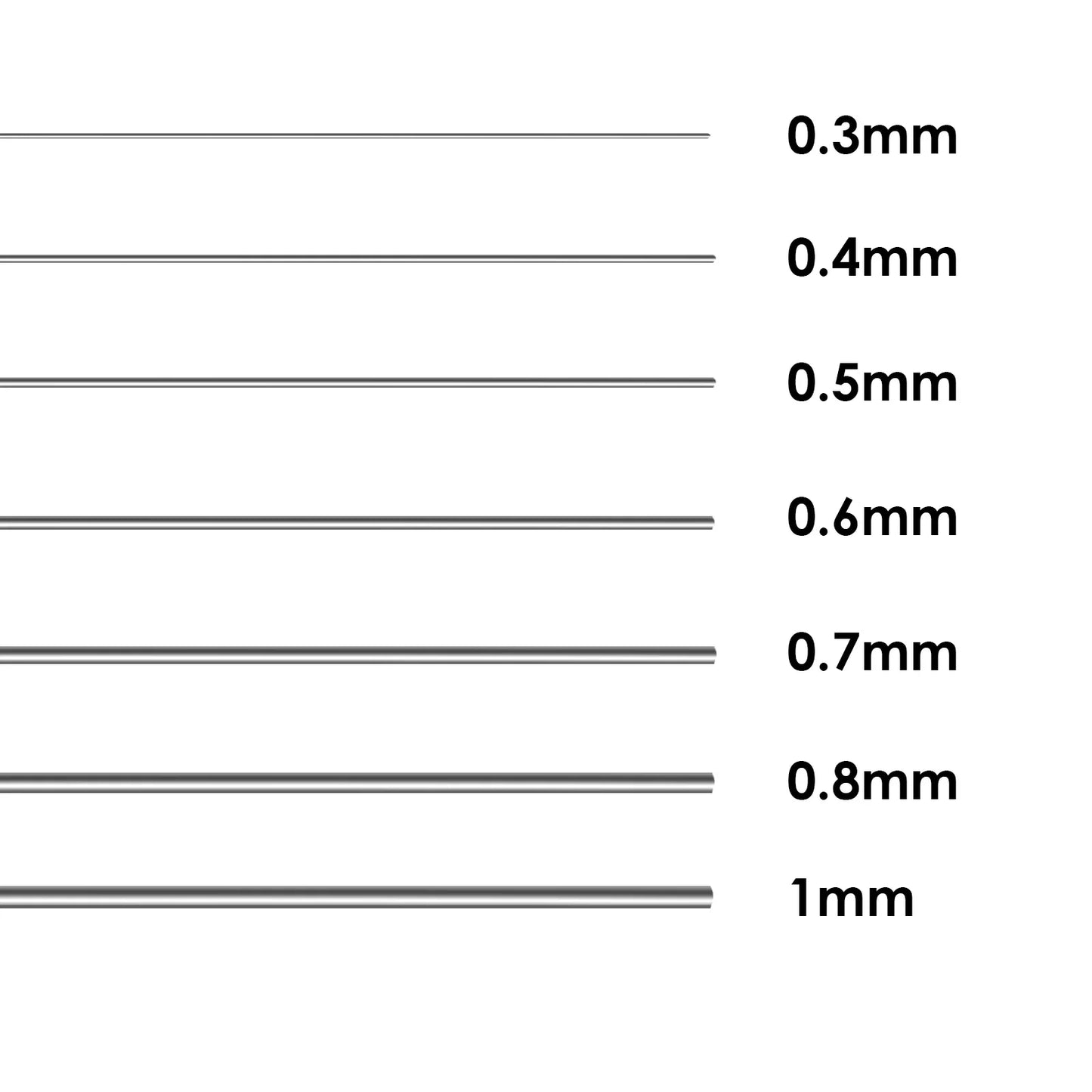 10M Stainless Steel Silver Color Wire Single Wire Beading Wire 0.3/0.4/0.5/0.6/0.8/1mm