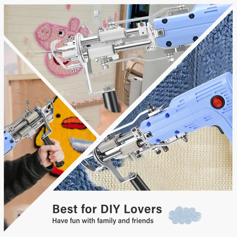 Upgraded 2 In 1 Electric Tufting Rug Gun With Adjustable Cut And Loop Pile Carpet Weaving Machine