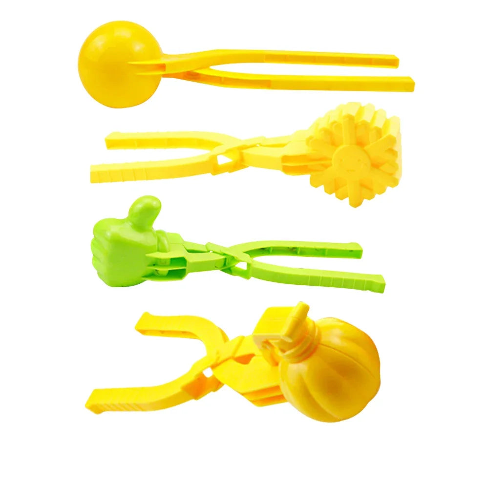 Cartoon Snow Mold with Handle Clay Ball Maker Plastic Creative Snowballs Mold