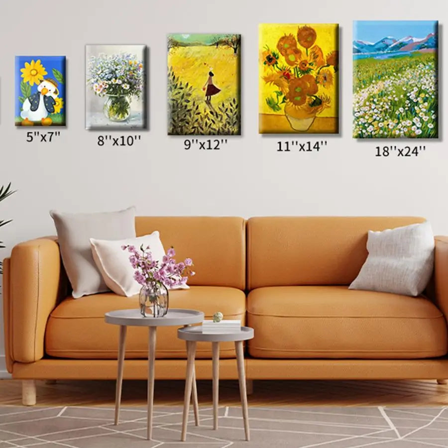 Canvases for Painting 4 Pack 24x36 Canvas Large Canvas for Painting, White Painting Canvases for Acrylic, Oil, Tempera, Watercol