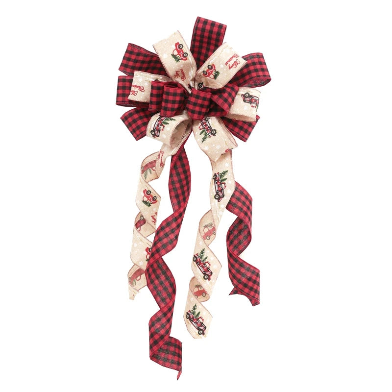 Glittering Sequin Bow Tie Christmas Tree Topper Decoration