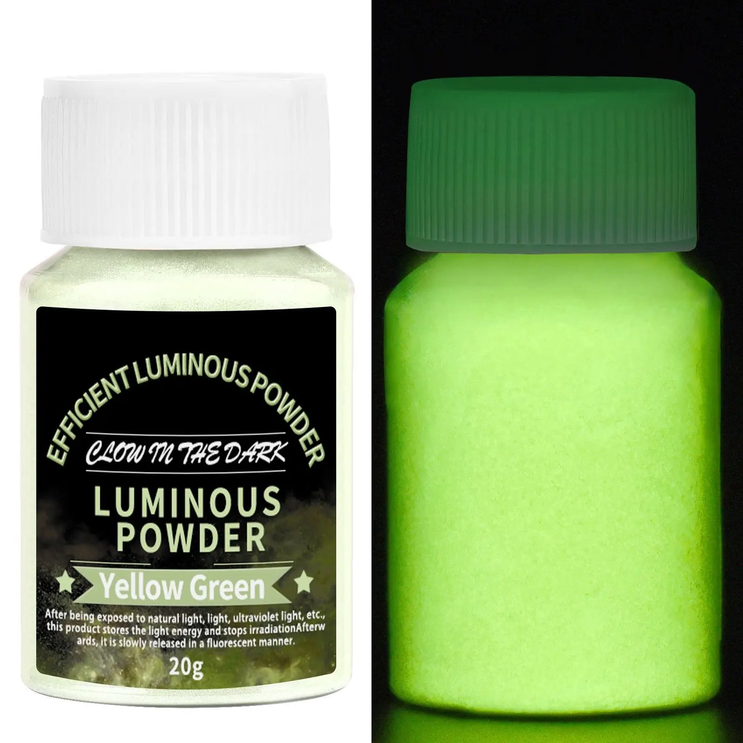 20g Long Lasting Bright Luminous Powder Paint Epoxy Resin Pigment Glow In The Dark Fluorescent Powder DIY Jewelry Making Filler
