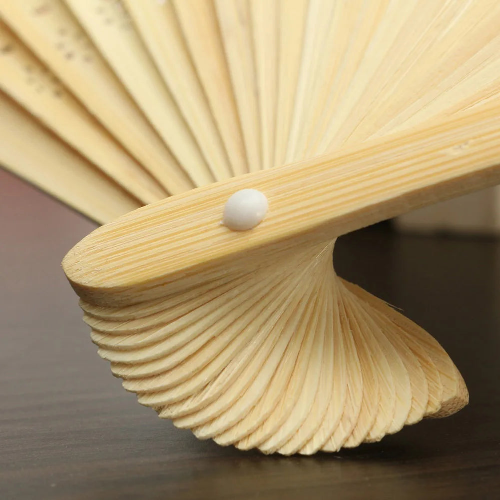Blank White DIY Paper Decorative Fans Hand Practice Paper Fan Elegant for Calligraphy Drawing