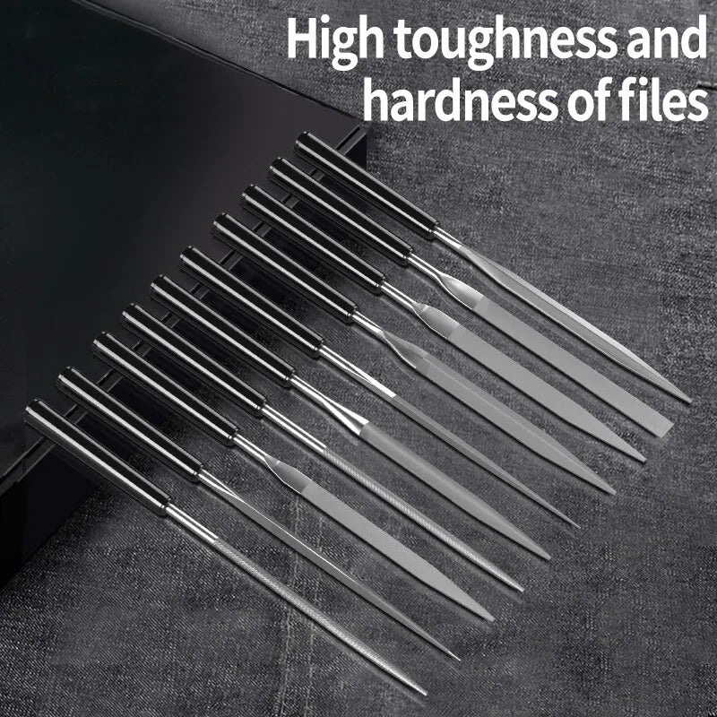 10pcs/set Metal Needle File Set Wood Rasp Metal Polishing Hand File Tools