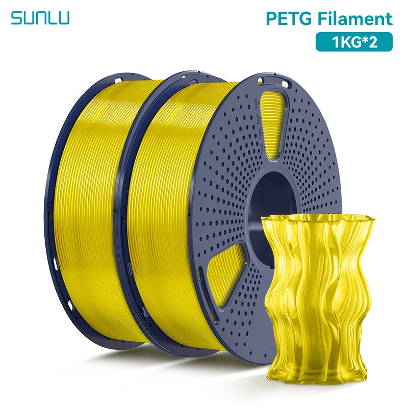 SUNLU 2KG PETG/PETG Clear Filament 1.75 ±0.02mm 1kg Spool (2.2lbs)