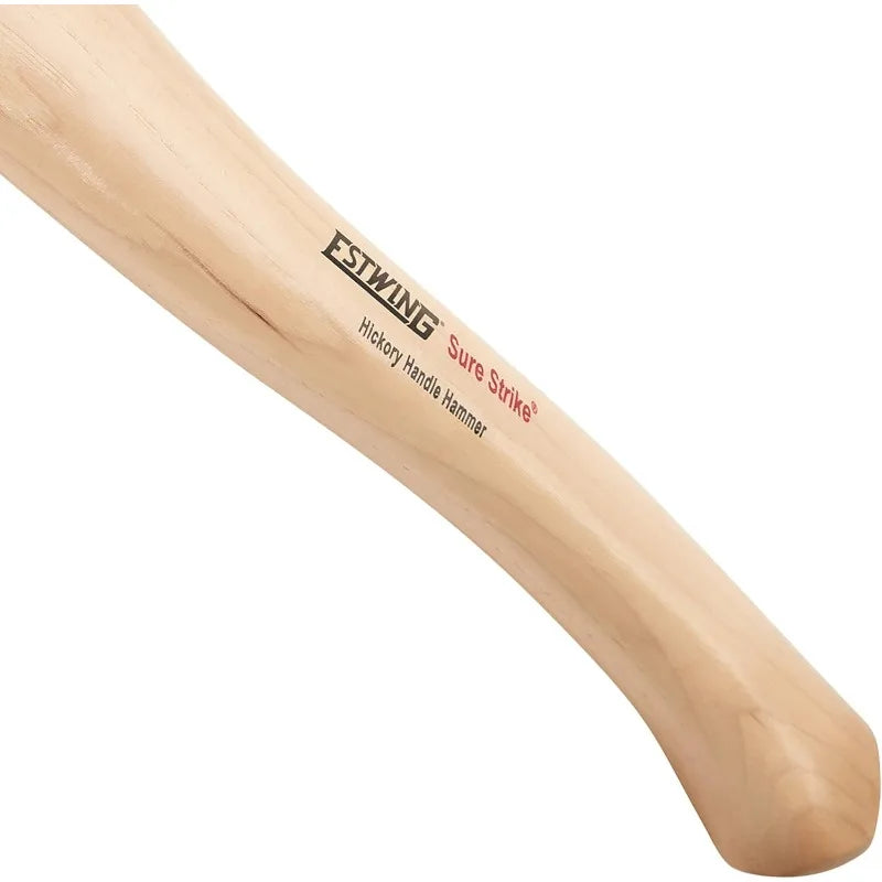 ESTWING Sure Strike California Framing Hammer 25 oz Straight Rip Claw with Milled Face & Hickory Wood Handle MRW25LM
