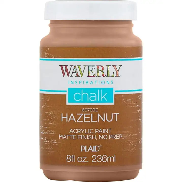 (2 pack) Waverly Inspirations Chalk Paint, Ultra Matte, Hazelnut, 8 fl oz