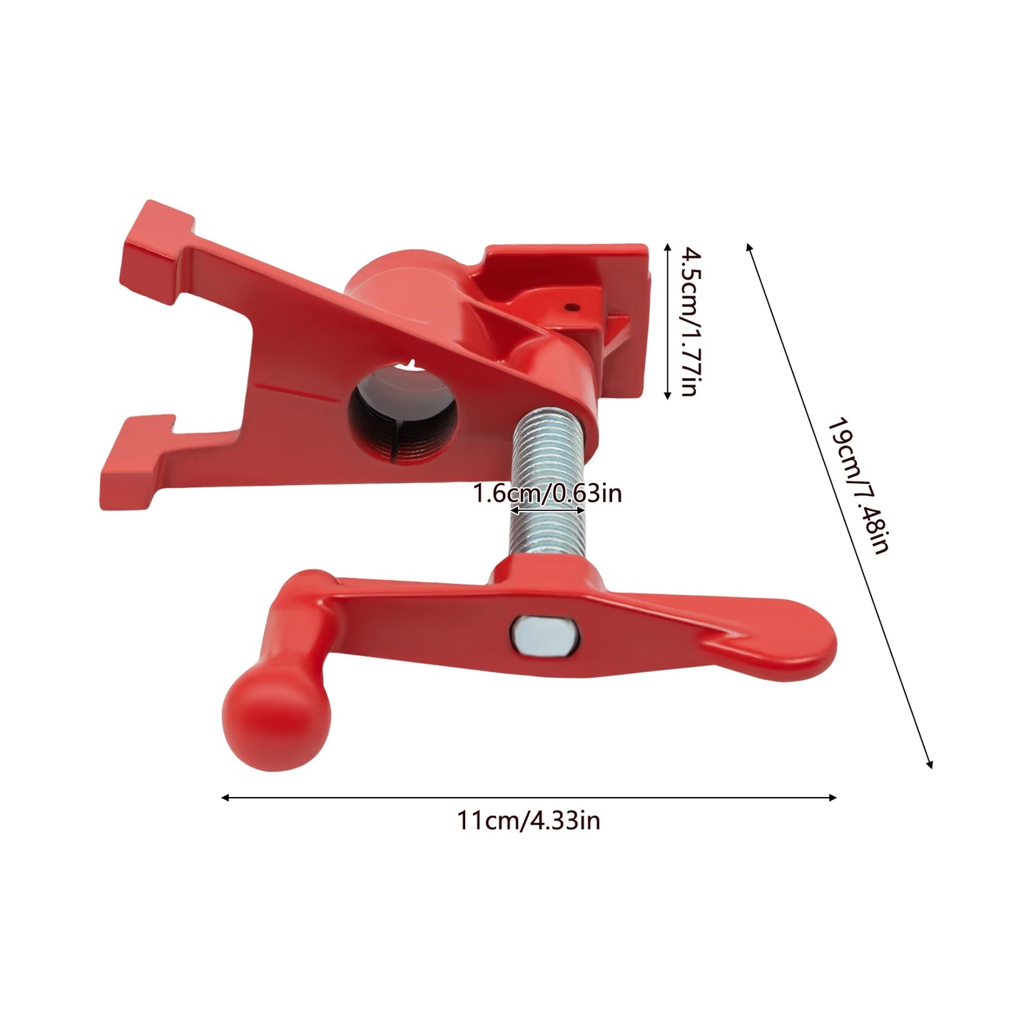 4Pcs Wood Gluing Pipe Clamp Set, 3/4" Set for Woodworking
