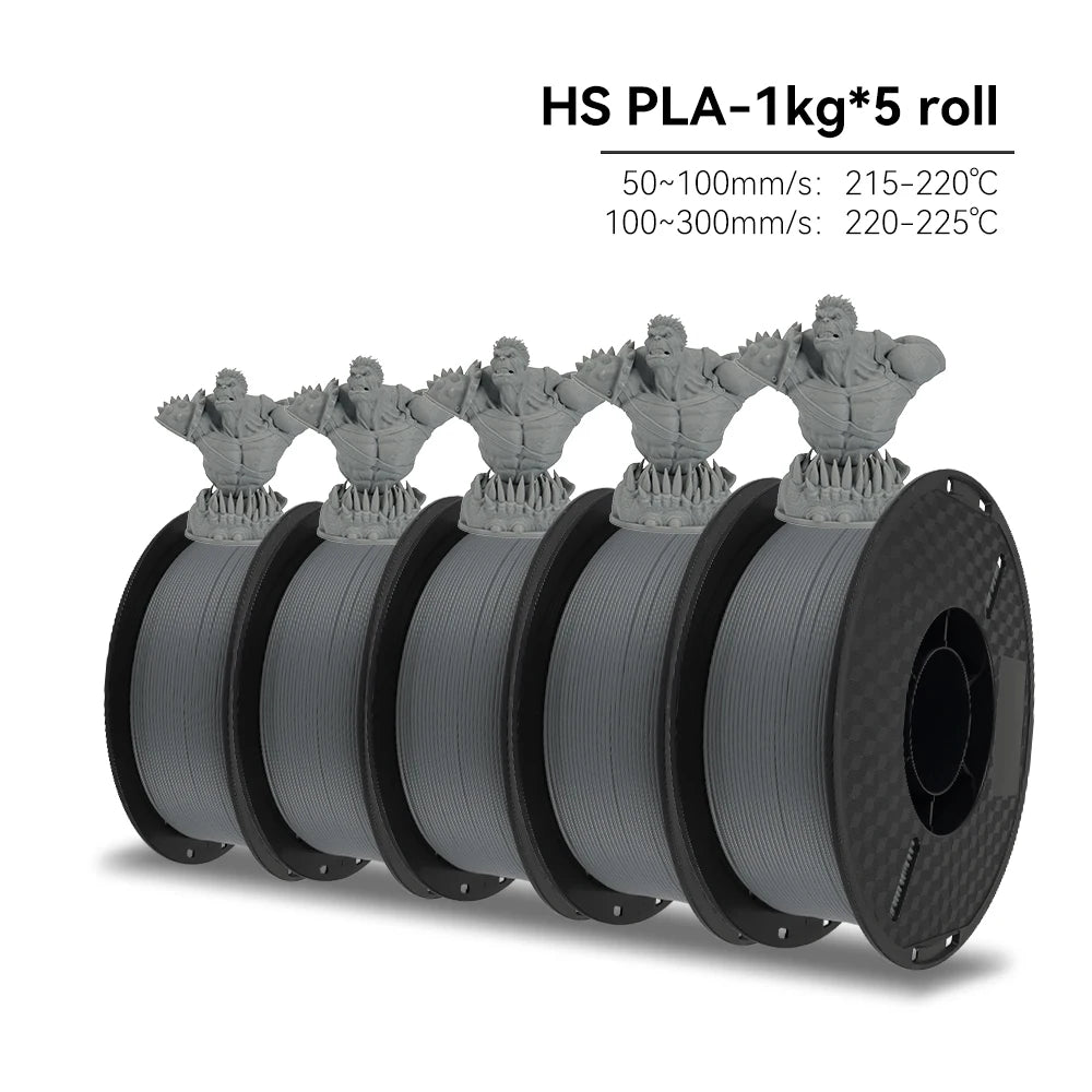 KEEPANG PLA/HS-PLA/PLA Matte/PLA Pro 5KG PLA 3D Filament 1.75mm 1KG/Roll (2.2lbs) Neatly Wound 3D Printing Materials