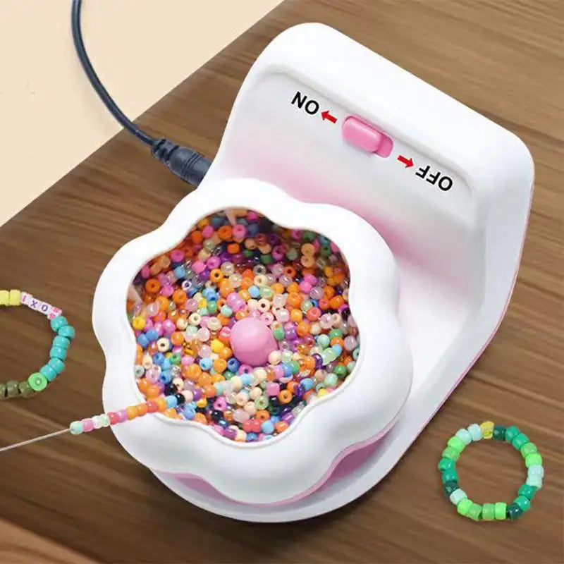 Electric Clay Bead Spinner For Jewelry Making Bead Bowl For Clay Beads With Needle And Thread Making Waist Beads