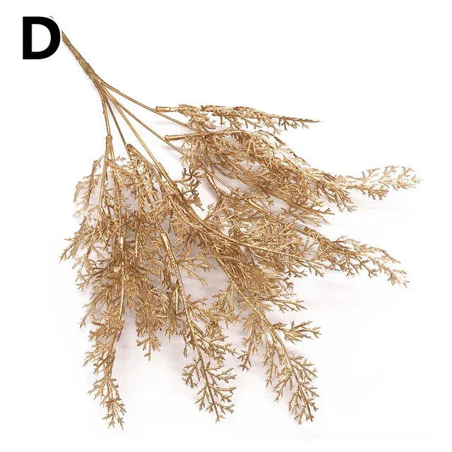 Simulation Leaf Wreath Artificial Plant Gold Silver Artificial Flower