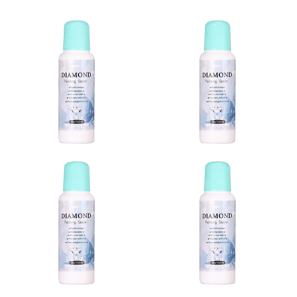1-5Pcs 100ml Diamond Painting Sealer Conserver Permanent Hold Shine Effect 5D Brightener Glue