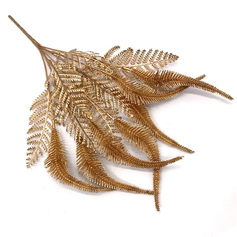 Simulation Leaf Wreath Artificial Plant Gold Silver Artificial Flower