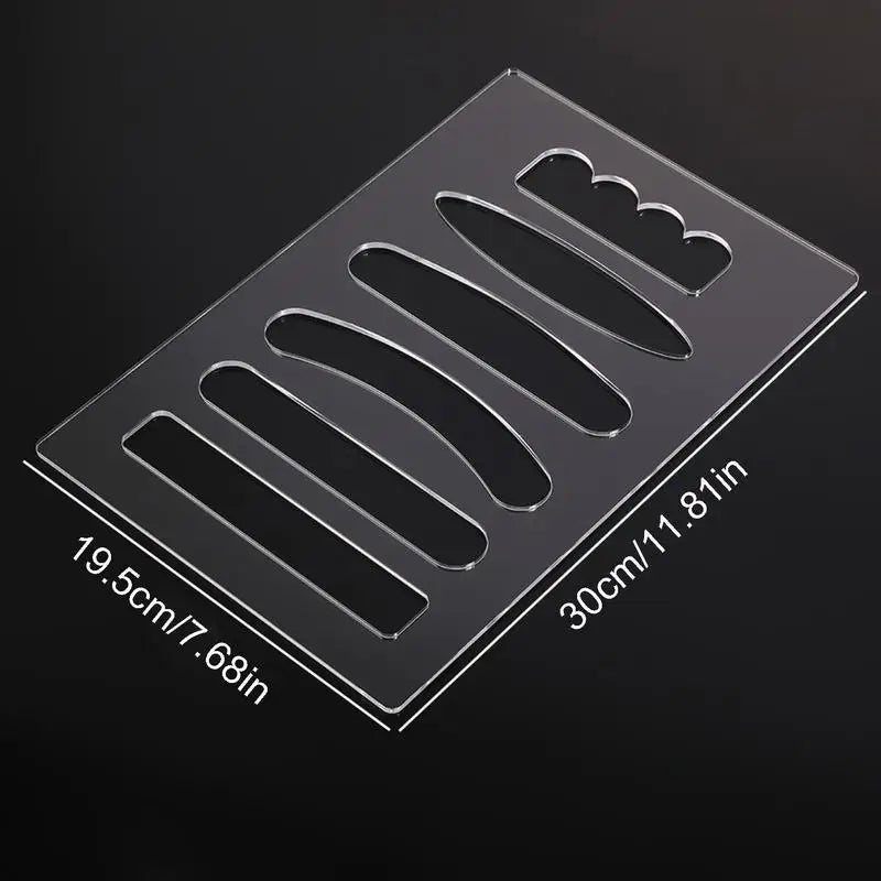 Woodworking Router Template 6-in-1 Acrylic Grab Handle Router Template 19.5x30cm/7.68x11.81 Inches Valet Tray