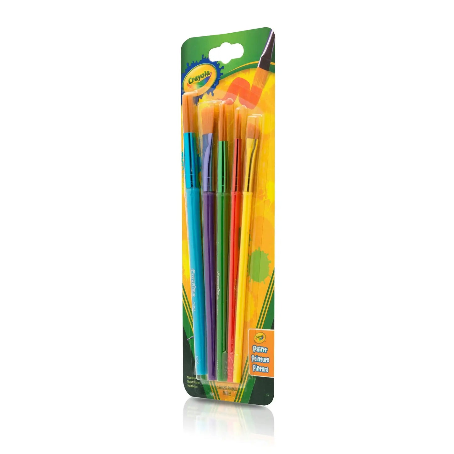 (3 pack) Crayola Paintbrush Set, 5 Paint Brush Styles
