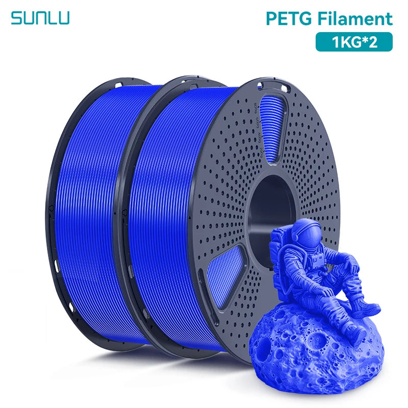 SUNLU 2KG PETG/PETG Clear Filament 1.75 ±0.02mm 1kg Spool (2.2lbs)