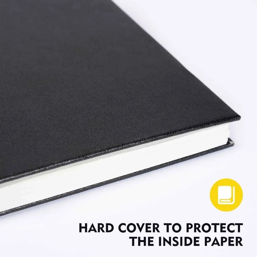 9"x12" double-sided hardcover sketchbook, 60 sheets, durable acid-free drawing paper