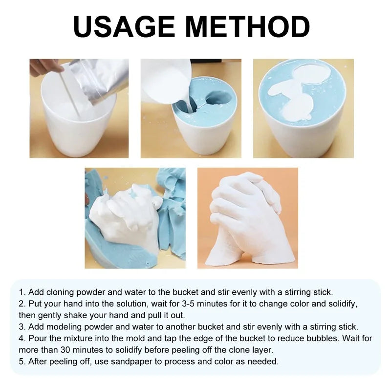 Couple hand model cloning powder, baby three-dimensional hand and foot model