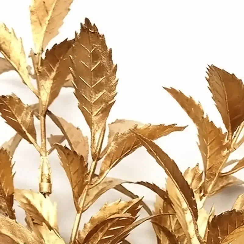 Simulation Leaf Wreath Artificial Plant Gold Silver Artificial Flower