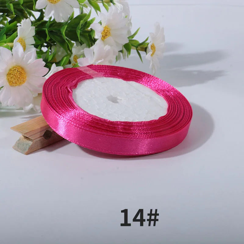 20mm 25yards per roll Silk Satin Ribbons