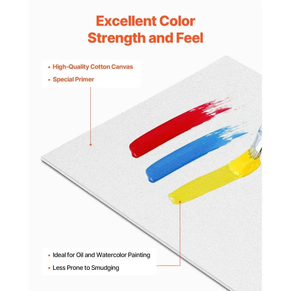 24 Pieces Blank Canvas Boards 8x10 Inch for painting Set