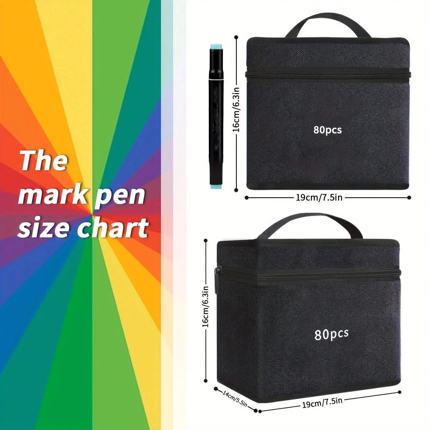 Markers, 80/120/168 Colors Two Color Professional Permanent Sketch Markers