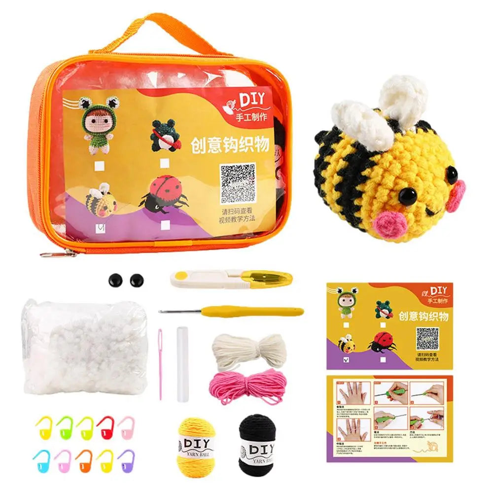 Woobles Crochet Kit For Beginners DIY Animal Woobles With Easy Peasy Yarn