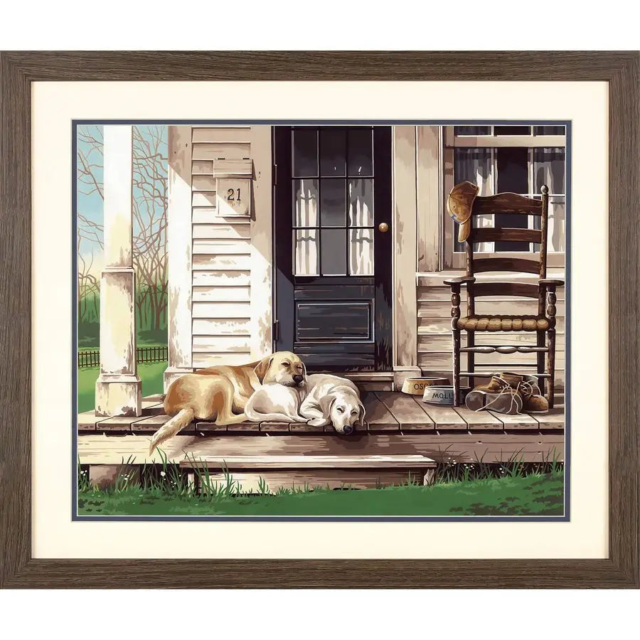 7391742 Lazy Dog Days Paint by Numbers Kit, 20 x 16